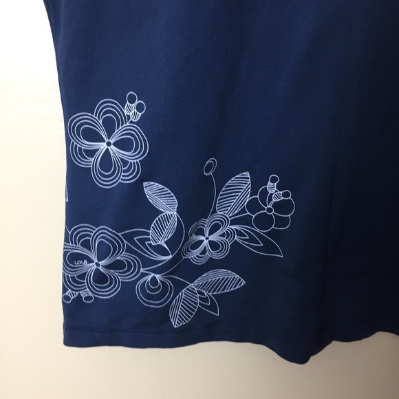 [Lole] Blue Short Sleeve Quarter Zip Athletic Top - Picture 4 of 12